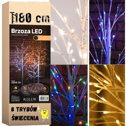Zolta Breza 144LED lučke za drevesce, diode, hladne barve, dekoracija, 8 načinov, 180 cm, tople, (5000075194) Cene