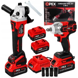 XL set 2u1 21v baterija. kućište udarne izvijača bez četkica i kutne brusilice 2x3ah Cene