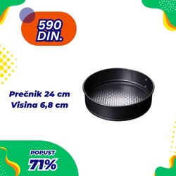 Zotrix Okrugli karbonski kalup sa prstenom 24 cm Cene