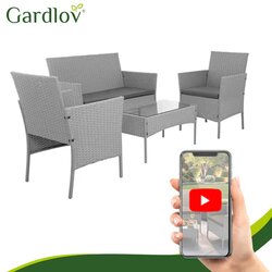 Gardlov 26910 sivi vrtni namještaj od ratana Cene