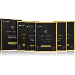 KORIKA Korean Heritage Set of 5 Cleansing Face Sheet Masks set mask za obraz po znižani ceni Jeju honey & AHA - BHA complex sheet mask (za popolno čiš Cene