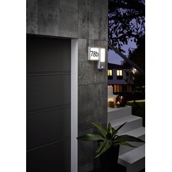 Eglo Cheira vanjska zidna, led, 2x2,65w, 570lm, 3000k, sa senzorom i brojem, srebrno/bijela Cene