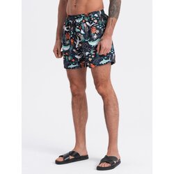 Ombre Men's swim shorts in fish - dark blue Cene