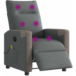 Maison Chic Električni masažni naslanjač - Relax naslanjač temno sivo blago, (22061773) Cene