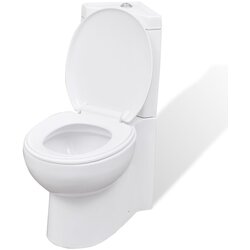 vidaXL Keramična Kotna WC Školjka Bele Barve Cene