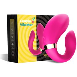 Crescent svetloroze silikonski vibrator za parove — 9 režima — 52 00030 Cene