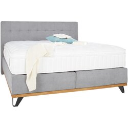 Hom`in POSTELJA BOXSPRING x , tekstil, leseni material siva Cene