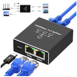 Razni gigabit ethernet 1 na 3 rj45 lan mrežni razdelilec splitter Cene
