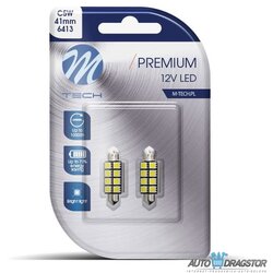 Mtech sijalica 12V sulfidna C5W SV8.5,41mm,LED,8xSMD5050 2KOM LB327W Cene