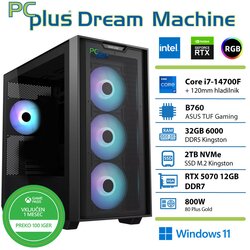PCPLUS Namizni računalnik Dream Machine Core i7-14700F 32GB 2TB RTX 5070 12GB, Windows 11 Home Cene