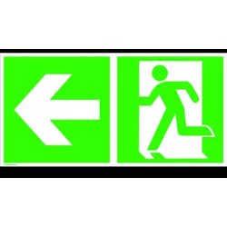 SafetyMarking signal rute za izbjegavanje aluminij Izlaz u slučaju nužde lijevo, lijevo u smjeru 15.3030 (Š x V) 600 mm Cene