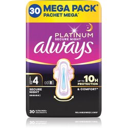 Always Platinum Secure Night Size 4 vložki za noč 30 kos Cene