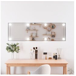  Zidno ogledalo s LED svjetlima 30 x 100 cm stakleno pravokutno Cijene