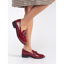 GOODIN Burgundy women's loafers Cijene