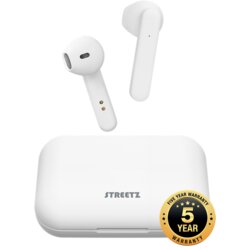 Streetz true wireless stereo slušalke s polnilnim ohišjem, polu-in-ear, bt 5, mat bele, (21358149) Cene