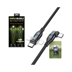 Max Mobile DATA MAXMOBILE TYPE C A04 BLACK QC 240W, DUAL ROTATE 1.2M 4013 Cene