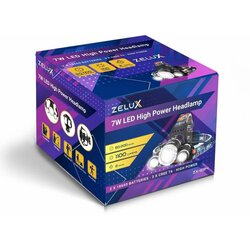Zelux Naglavna svetilka s 3 močnimi CREE T6 LED diodami 7W 2x 18650 IP44 Cene