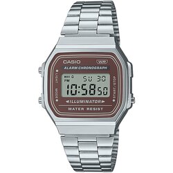 Casio Unisex vintage srebrni digitalni ručni sat sa srebrnim metalnim kaišem ( a168wa-5ayes ) Cene