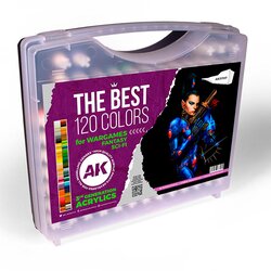AK Interactive 3G Plastic Briefcase 120 Wargame Colors Set - AK11707 Cene