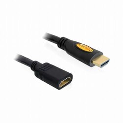 Delock HDMI produžetak 2.00 m 83080 pozlaćeni kontakti crna [1x muški konektor HDMI - 1x ženski konektor HDMI] Cene