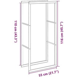 vidaXL Stalak za drva crni 55x30x116 cm čelik Cijene