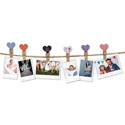 Fujifilm Instax Design štipaljke sa drvenon kopčom i magnetom HEART Cene