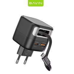 BAVIN PC2073Y retraktabilni kabal brzo punjenje 45W TYPE C crni Cene