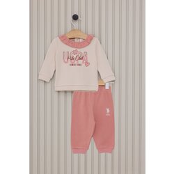 U.S. Polo Assn. komplet za bebe devojčice USB2129, Bež Cene