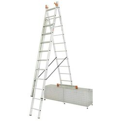 Krause Monto Višenamjenske ljestve na izvlačenje (Funkcija stepenica, Radna visina: 7,65 m, 3 x 10 prečki, Aluminij) Cene