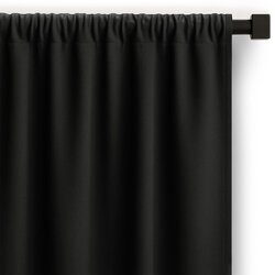 Restilo curtain CARLI color black plain style classic tape type of material - textiles oxford 200x270 Cijene