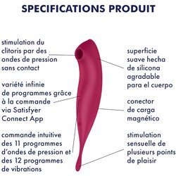 Satisfyer Vibrator Twirling Pro+, temno rdeč Cene