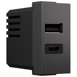 MODYS Utičnica podžbukna 1M 2XUSB (A+C) ANTRACIT - 412363 Cijene
