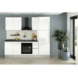 Marinelli Cucine Kuhinjski komplet Gianna (Širina: 245 cm, Bijele boje, Desni graničnik, S električnim uređajima) Cene
