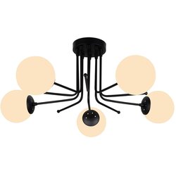 Squid Lighting Črna stropna svetilka Star, višina 34 cm Cene
