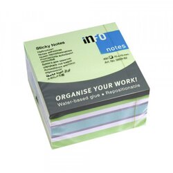Info notes Kocka samolepljivi listići 450 lis, 75x75 green mix 5654-62 ( C431 ) Cene