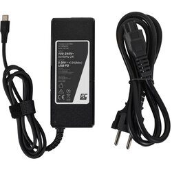 Green cell Polnilec za prenosnike HP / Toshiba / Acer / Asus / Lenovo / Dell, 90W / 20V / 4,5A / priključek USB-C Cene