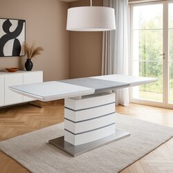 Art Invest Trpezarijski sto Valerio MDF Beli visoki sjaj 1400(1800)x800x750 mm Cene