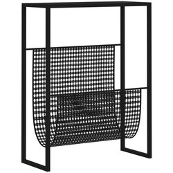 vidaXL Stojalo za revije črno 35x15x45 cm jeklo Cene