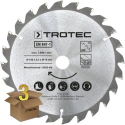 Trotec Set listova kružne pile Ø 150 mm (24 zuba), 3-dijelni; za drvo Cene