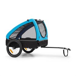 Klarfit Husky, prikolica za bicikel za pse, cca 250L, 600D, Oksfordsko platno, modra Cene