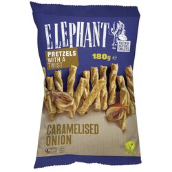 ELEPHANT Grickalica Twist - karamelizirani luk 180 g Cene