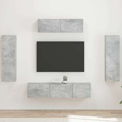 3 TV omarica 5 pcs Betonsko siva - - Siva - 65.4 - 31 x 29,5 x 100 cm - 2025-vidaXL-Uvoz_2 Cene