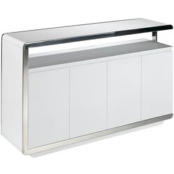 Angel Cerdá Bela kredenca z jekleno konstrukcijo, (20619503) Cene