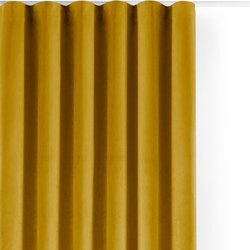 Filumi Gorčično rumena žametna zavesa za delno zatemnitev 530x270 cm Velto – Cene