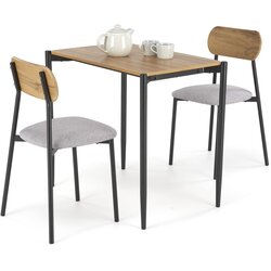 Halmar Trpezarijski set NANDO 84x54 cm siva/smeđa/crna Cene
