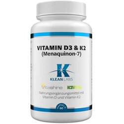 KLEAN LABS Vitamin D3 in K2 menakinon 7 - 60 kaps. Cene
