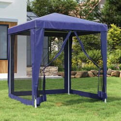 vidaXL Šator za zabave s 4 mrežasta bočna zida plavi 2 x 2 m HDPE Cijene