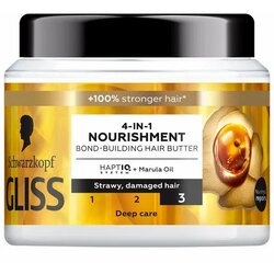 Schwarzkopf Gliss Gliss Nourishment 4-in-1 Hair Butter hranjiva maska ​​za ispucanu i oštećenu kosu 400 ml za ženske Cene