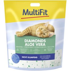 zoocity MultiFit Diamonds pesek za mačke Aloe Vera silikatni, 16 l Cene