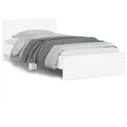 vidaXL okvir za krevet s uzglavljem i led svjetlima bijeli 100x200 cm Cijene